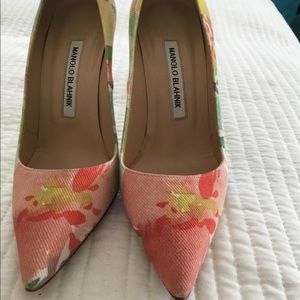 Manolo Blahnik BBs floral canvas